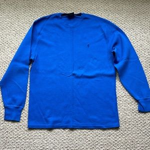 Barely worn, Polo Ralph Lauren, Blue, large waffle weave top.